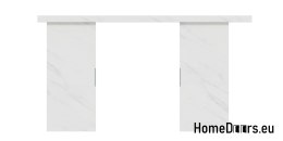 Drzwi przesuwne 130 naścienne ALFA LOFT 02 Marmur Biały 65+system przesuwny