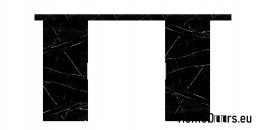 Drzwi przesuwne 148 naścienne ALFA LOFT 02 Marmur Czarny74+system przesuwny