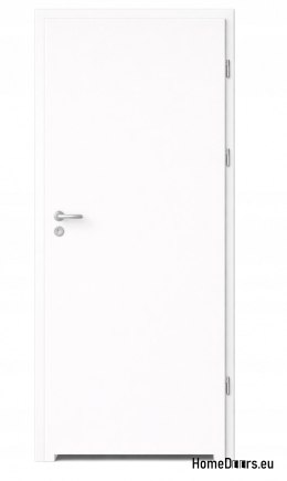 Drzwi wewnętrzne łazienkowe gładkie białe Directo 80 Prawe od ręki