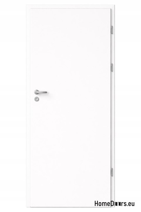 Drzwi wewnętrzne pokojowe biurowe gładkie białe Directo 70 Prawe od ręki