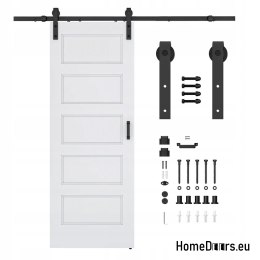 Drzwi wewnętrzne przesuwne Monaco grube 90 Loftowe białe