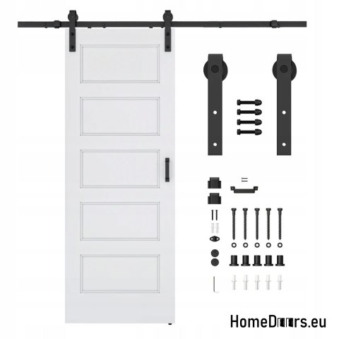 Drzwi wewnętrzne przesuwne Monaco grube 90 Loftowe białe
