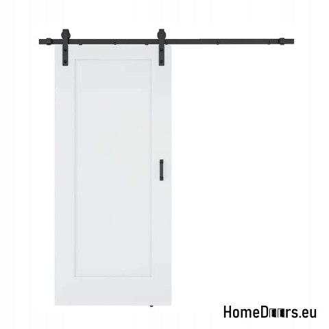 Drzwi wewnętrzne przesuwne Monza 3,5cm grube 90 Loft białe z systemem kpl