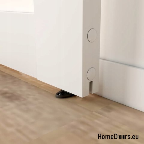 Drzwi wewnętrzne przesuwne Monza 3,5cm grube 90 Loft białe z systemem kpl