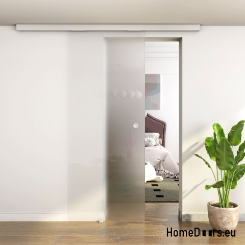 Drzwi wewnętrzne przesuwne szklane z prowadnicą 80 komplet 1S-85