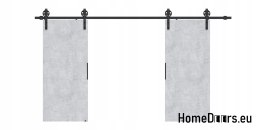 Drzwi przesuwne 110 naścienne ALFA LOFT 04 Beton 55 + system przesuwny