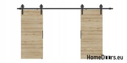 Drzwi przesuwne 110 naścienne ALFA LOFT 04 Dąb Tajga 55 + system przesuwny