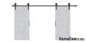 Drzwi przesuwne 130 naścienne ALFA LOFT 04 Beton 65 + system przesuwny