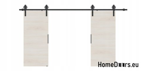 Drzwi przesuwne 130 naścienne ALFA LOFT 04 Buk Norweski 65+system przesuwny