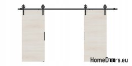 Drzwi przesuwne 140 naścienne ALFA LOFT 04 Buk Norweski 70+system przesuwny