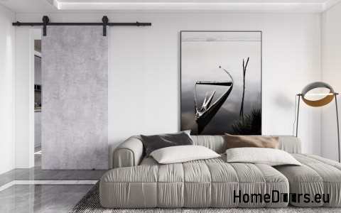 Drzwi przesuwne 148 naścienne ALFA LOFT 04 Beton 74 + system przesuwny