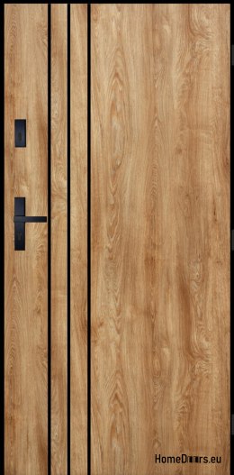 Drzwi Zewnętrzne PANTOR HURON Prawe 90 Dąb Turner 72mm Ciepłe
