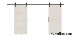 Drzwi przesuwne 110 naścienne ALFA LOFT 01 Buk Norweski 55+system przesuwny