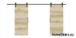 Drzwi przesuwne 110 naścienne ALFA LOFT 01 Dąb Grand 55 + system przesuwny