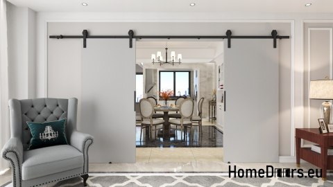 Drzwi przesuwne 110 naścienne ALFA LOFT 01 Szare 55 + system przesuwny