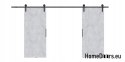 Drzwi przesuwne 120 naścienne ALFA LOFT 01 Beton 60 + system przesuwny