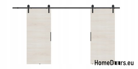 Drzwi przesuwne 130 naścienne ALFA LOFT 01 Buk Norweski 65+system przesuwny