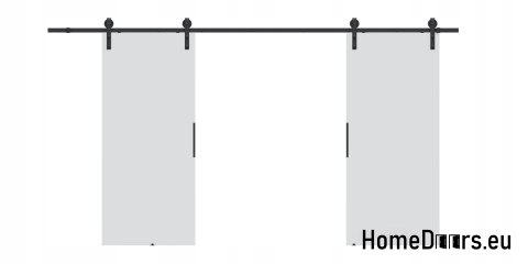 Drzwi przesuwne 140 naścienne ALFA LOFT 01 Białe 70 + system przesuwny
