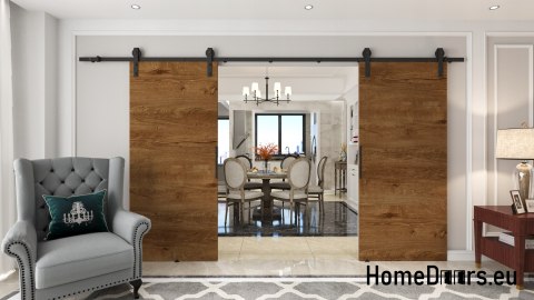 Drzwi przesuwne 148 naścienne ALFA LOFT 01 Lefkas 74 + system przesuwny