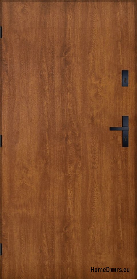 Drzwi Zewnętrzne PANTOR PRAGA Lewe 80 Złoty Dąb Grube 72mm Ciepłe