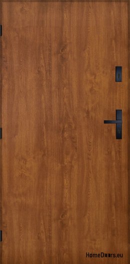 Drzwi Zewnętrzne PANTOR PRAGA Lewe 90 Złoty Dąb Grube 72mm Ciepłe