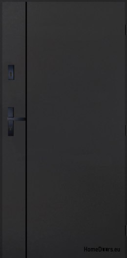 Drzwi Zewnętrzne PANTOR WILANÓW Prawe 90 Antracyt Grube 72mm Ciepłe