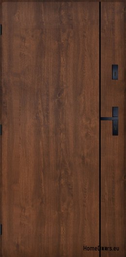 Drzwi Zewnętrzne PANTOR WILANÓW RC2 Lewe 90 Orzech Grube 72mm Ciepłe