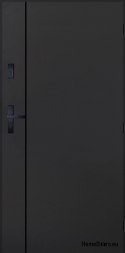 Drzwi Zewnętrzne PANTOR WILANÓW RC2 Prawe 80 Antracyt Grube 72mm Ciepłe