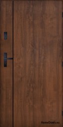 Drzwi Zewnętrzne PANTOR WILANÓW RC2 Prawe 90 Orzech Grube 72mm Ciepłe
