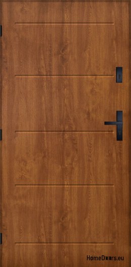 Drzwi Zewnętrzne PANTOR ALPINE-PASIVE 05 Lewe 90 Złoty Dąb Grube72mm Ciepłe