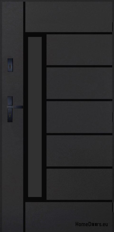 Drzwi Zewnętrzne PANTOR HERKULES 01 Prawe 90 Antracyt Grube 72mm Ciepłe