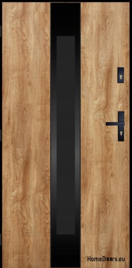 Drzwi Zewnętrzne PANTOR MARS 08 Lewe 90 Dąb Turner Grube 72mm Ciepłe