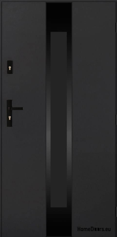Drzwi Zewnętrzne PANTOR MARS 08 Prawe 90 Antracyt Grube 72mm Ciepłe