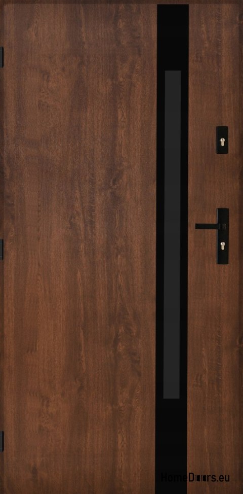 Drzwi Zewnętrzne PANTOR MARS 09 Lewe 80 Orzech Grube 72mm Ciepłe