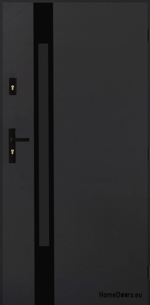 Drzwi Zewnętrzne PANTOR MARS 09 Prawe 100 Antracyt Grube 72mm Ciepłe