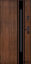 Drzwi Zewnętrzne PANTOR MARS 10 Lewe 80 Orzech Grube 72mm Ciepłe