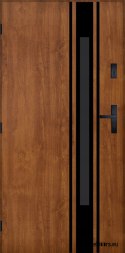 Drzwi Zewnętrzne PANTOR MARS 10 Lewe 80 Złoty Dąb Grube 72mm Ciepłe