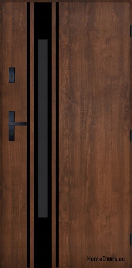 Drzwi Zewnętrzne PANTOR MARS 10 Prawe 100 Orzech Grube 72mm Ciepłe