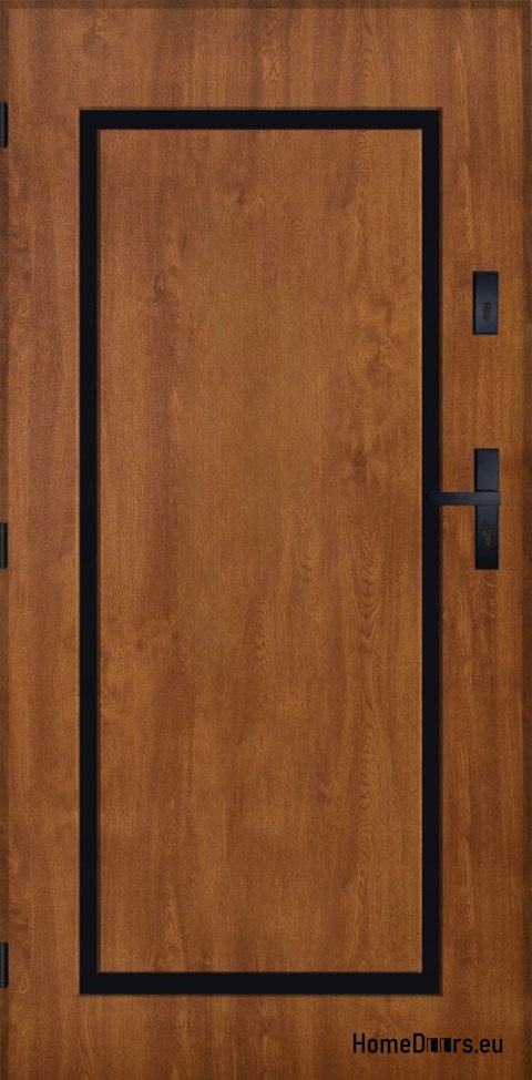 Drzwi Zewnętrzne PANTOR SYRIUS Lewe 90 Złoty Dąb Grube 72mm Ciepłe