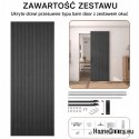 Drzwi przesuwne z ukrytym systemem Magic Lamel antracyt 90 komplet lamele