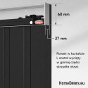 Drzwi przesuwne z ukrytym systemem Magic Lamel antracyt 90 komplet lamele