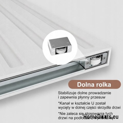Drzwi przesuwne z ukrytym systemem Magic Lamel białe 90 komplet lamele