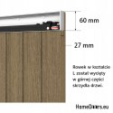 Drzwi przesuwne z ukrytym systemem Magic Lamel brąz orzech 90 komplet