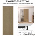 Drzwi przesuwne z ukrytym systemem Magic Lamel brąz orzech 90 komplet