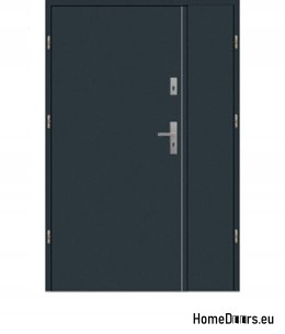 Drzwi stalowe dwuskrzydłowe 150 Prawe Antracyt, OD RĘKI