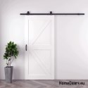 Drzwi wewnętrzne przesuwne Albert 3,5 cm grube 90 Loft białe kpl z systemem