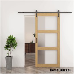 Drzwi wewnętrzne przesuwne Miami 3,5 cm grube 90 Loft dąb kpl z systemem