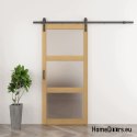 Drzwi wewnętrzne przesuwne Miami 3,5 cm grube 90 Loft dąb kpl z systemem