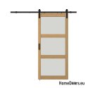 Drzwi wewnętrzne przesuwne Miami 3,5 cm grube 90 Loft dąb kpl z systemem