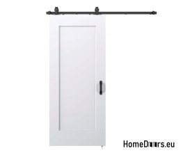 Drzwi wewnętrzne przesuwne Monza 3,5cm grube 90 Loft białe z systemem kpl